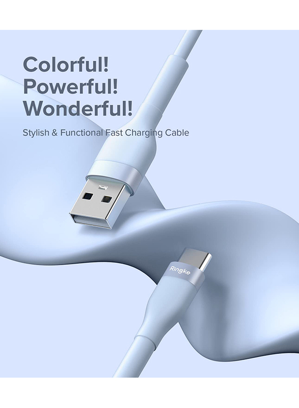 Ringke Fast Charging Pastel Cable USB Type-A to Type C - Blue (2m)